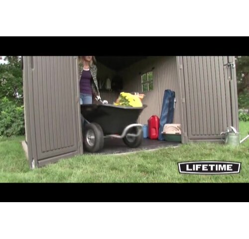 Lifetime 8 Ft. W X 10 Ft. D Plastic Traditional Storage Shed & Reviews ...